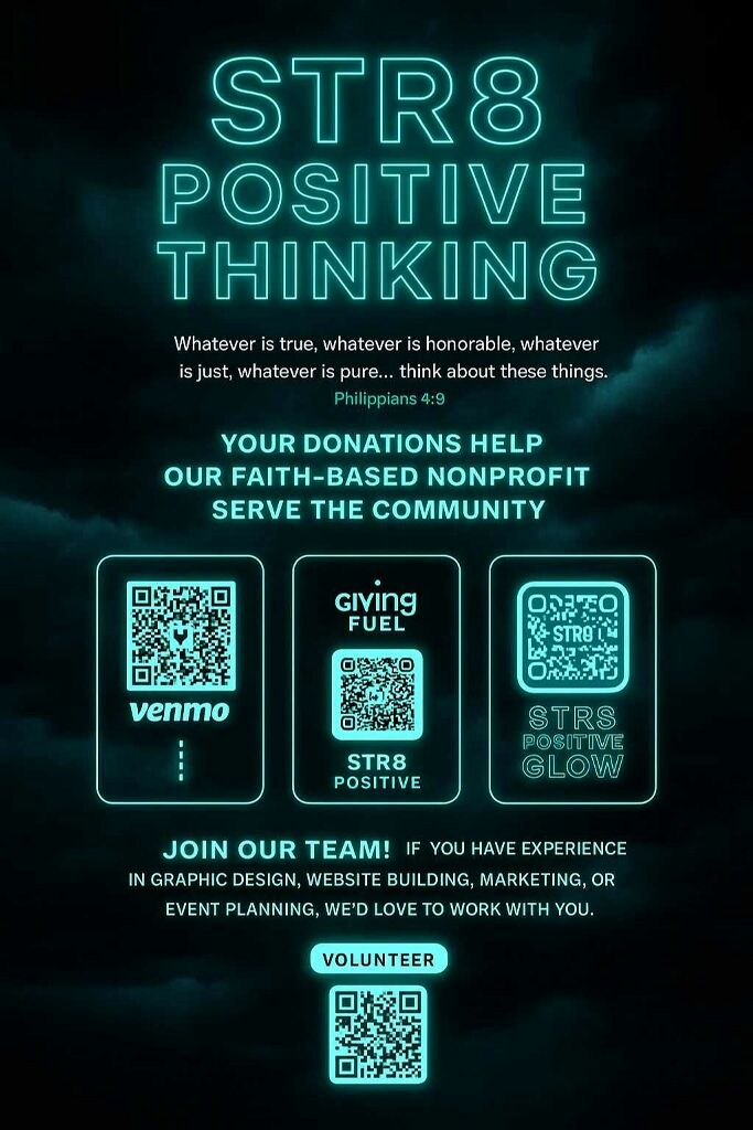 Support STR8 Positive Thinking Nonprofit